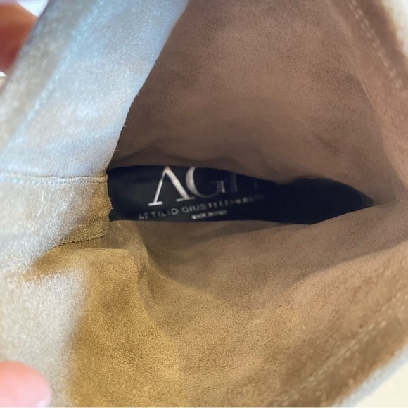 AGL Boots Size 37 US Size 7 Tan Suede Leather Pull On Casual Classic - Picture 14 of 15